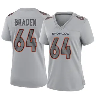 Denver Broncos Women's Ben Braden Game Atmosphere Fashion Jersey - Gray