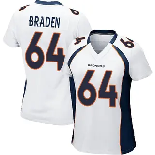 Denver Broncos Women's Ben Braden Game Jersey - White