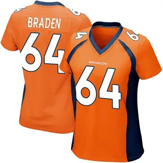 Denver Broncos Women's Ben Braden Game Team Color Jersey - Orange