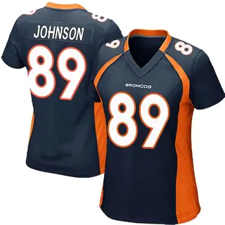 Denver Broncos Women's Brandon Johnson Game Alternate Jersey - Navy Blue