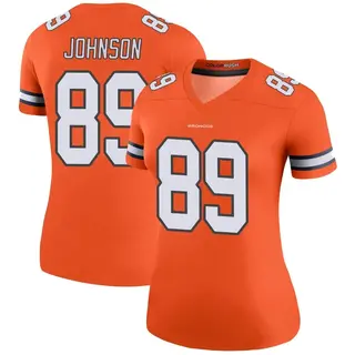 Denver Broncos Women's Brandon Johnson Legend Color Rush Jersey - Orange