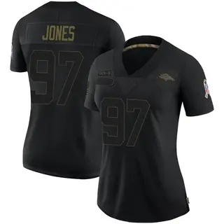 Denver Broncos Women's D.J. Jones Limited 2020 Salute To Service Jersey - Black