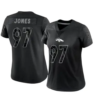 Denver Broncos Women's D.J. Jones Limited Reflective Jersey - Black