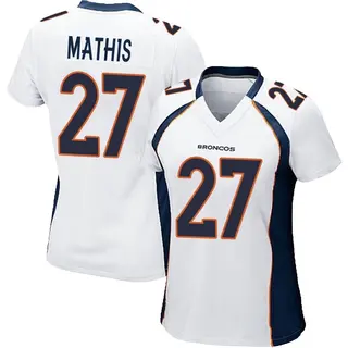 Denver Broncos Women's Damarri Mathis Game Jersey - White