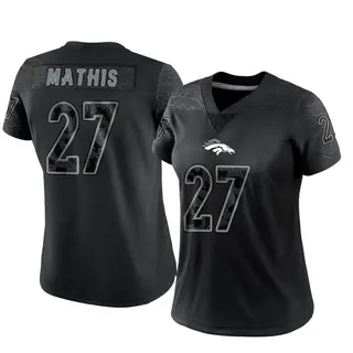 Denver Broncos Women's Damarri Mathis Limited Reflective Jersey - Black