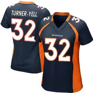 Denver Broncos Women's Delarrin Turner-Yell Game Alternate Jersey - Navy Blue