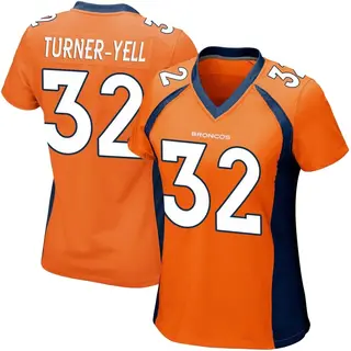 Denver Broncos Women's Delarrin Turner-Yell Game Team Color Jersey - Orange