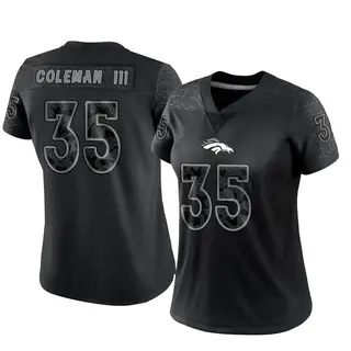 Denver Broncos Women's Douglas Coleman III Limited Reflective Jersey - Black