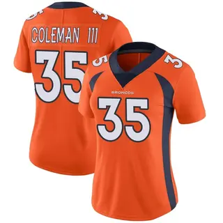 Denver Broncos Women's Douglas Coleman III Limited Team Color Vapor Untouchable Jersey - Orange