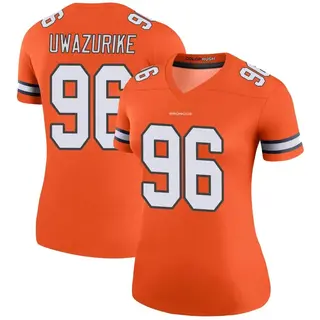 Denver Broncos Women's Eyioma Uwazurike Legend Color Rush Jersey - Orange