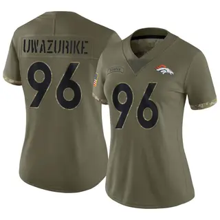 Denver Broncos Women's Eyioma Uwazurike Limited 2022 Salute To Service Jersey - Olive