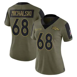 Denver Broncos Women's Joe Michalski Limited 2021 Salute To Service Jersey - Olive