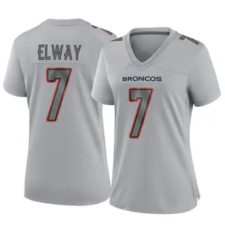 Denver Broncos Women's John Elway Game Atmosphere Fashion Jersey - Gray