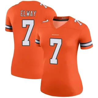 Denver Broncos Women's John Elway Legend Color Rush Jersey - Orange