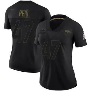 Denver Broncos Women's Karene Reid Limited 2020 Salute To Service Jersey - Black