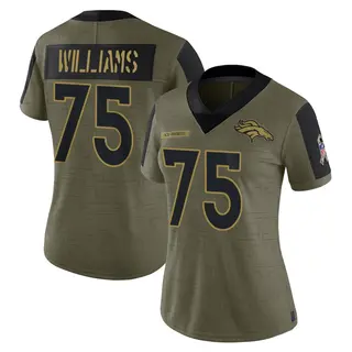 Denver Broncos Women's Kristian Williams Limited 2021 Salute To Service Jersey - Olive