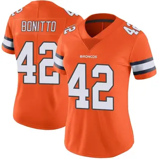 Denver Broncos Women's Nik Bonitto Limited Color Rush Vapor Untouchable Jersey - Orange