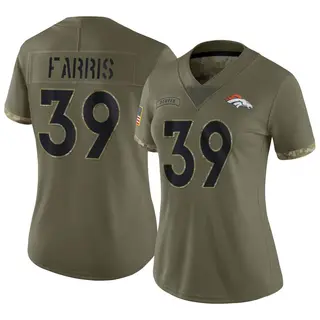 Denver Broncos Women's Rojesterman Farris Limited 2022 Salute To Service Jersey - Olive