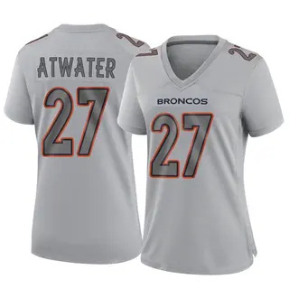 Denver Broncos Women's Steve Atwater Game Atmosphere Fashion Jersey - Gray