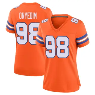 Denver Broncos Women's Tyler Onyedim Game Alternate Mile High Collection 1977 Throwback Jersey - Orange