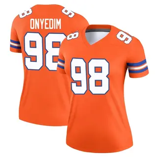 Denver Broncos Women's Tyler Onyedim Legend Alternate Mile High Collection 1977 Throwback Jersey - Orange