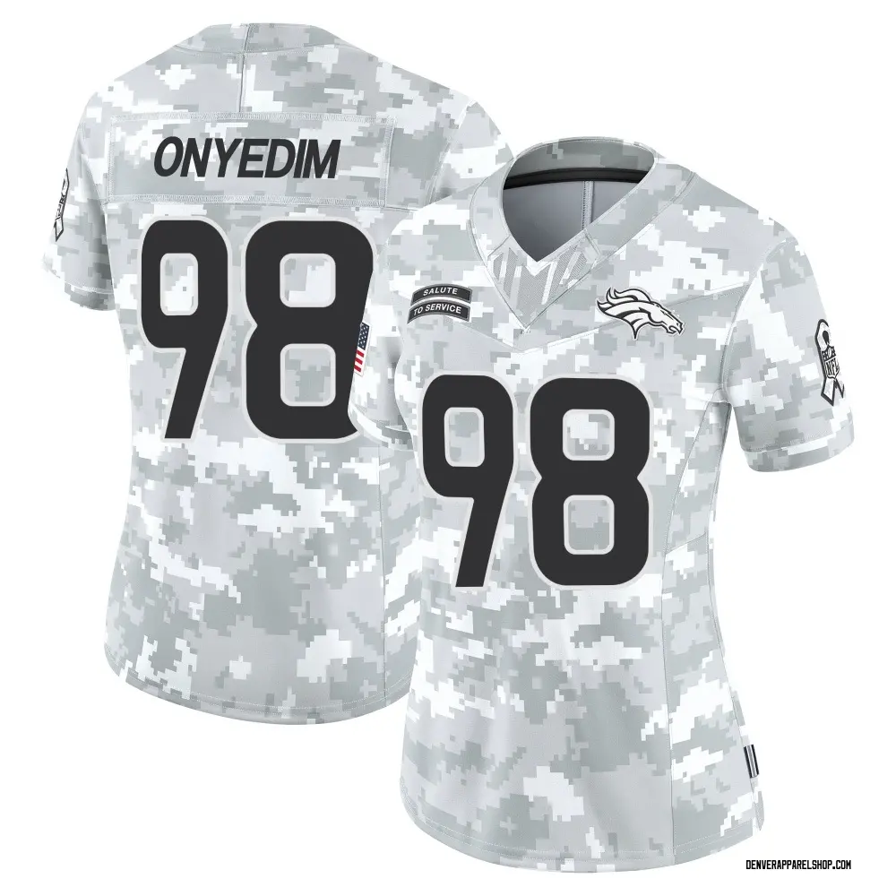 Denver Broncos Women's Tyler Onyedim Limited 2024 Salute to Service Jersey - Arctic Camo