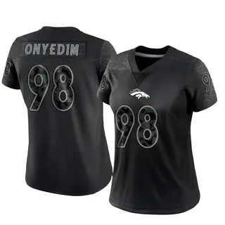 Denver Broncos Women's Tyler Onyedim Limited Reflective Jersey - Black
