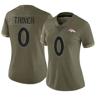 Denver Broncos Women's Zach Triner Limited 2022 Salute To Service Jersey - Olive