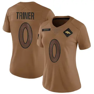 Denver Broncos Women's Zach Triner Limited 2023 Salute To Service Jersey - Brown