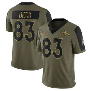 Denver Broncos Youth Andrew Beck Limited 2021 Salute To Service Jersey - Olive