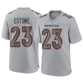 Denver Broncos Youth Audric Estime Game Atmosphere Fashion Jersey - Gray