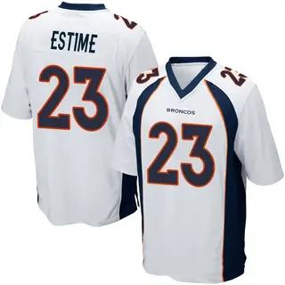 Denver Broncos Youth Audric Estime Game Jersey - White