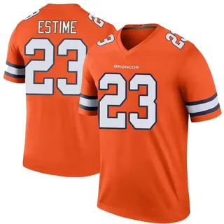 Denver Broncos Youth Audric Estime Legend Color Rush Jersey - Orange