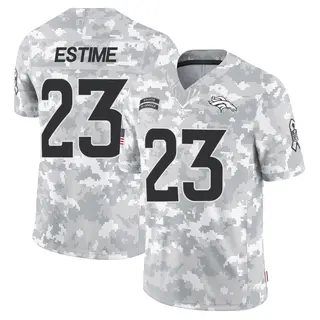 Denver Broncos Youth Audric Estime Limited 2024 Salute to Service Jersey - Arctic Camo