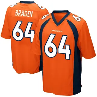 Denver Broncos Youth Ben Braden Game Team Color Jersey - Orange