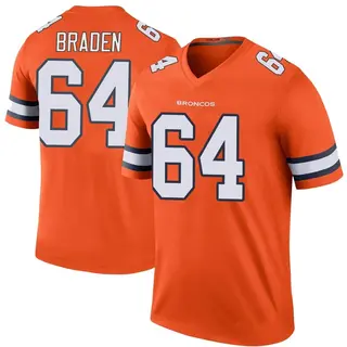 Denver Broncos Youth Ben Braden Legend Color Rush Jersey - Orange