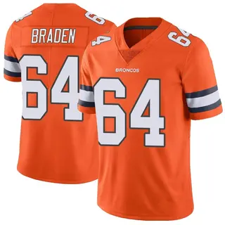 Denver Broncos Youth Ben Braden Limited Color Rush Vapor Untouchable Jersey - Orange