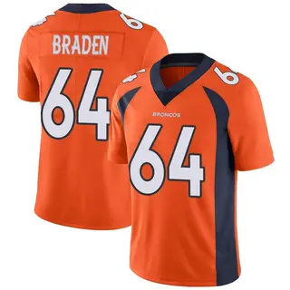 Denver Broncos Youth Ben Braden Limited Team Color Vapor Untouchable Jersey - Orange