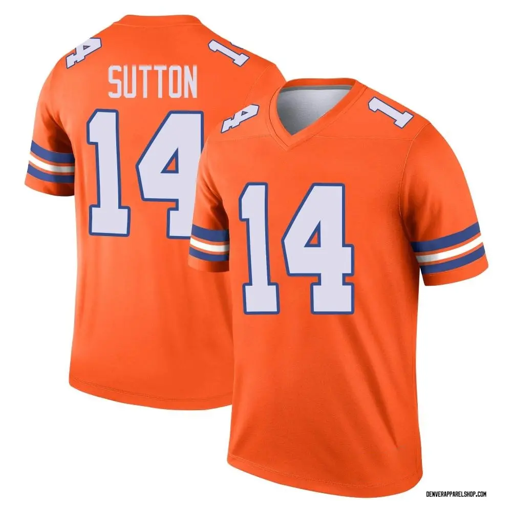 Denver Broncos Youth Courtland Sutton Legend Alternate Mile High Collection 1977 Throwback Jersey - Orange