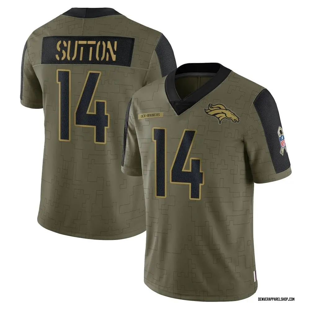 Denver Broncos Youth Courtland Sutton Limited 2021 Salute To Service Jersey - Olive