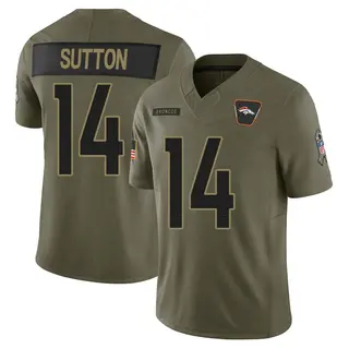 Denver Broncos Youth Courtland Sutton Limited 2025 Salute to Service Jersey - Olive