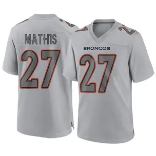 Denver Broncos Youth Damarri Mathis Game Atmosphere Fashion Jersey - Gray