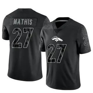 Denver Broncos Youth Damarri Mathis Limited Reflective Jersey - Black