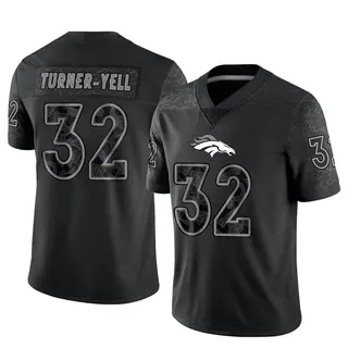 Denver Broncos Youth Delarrin Turner-Yell Limited Reflective Jersey - Black