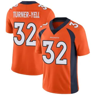 Denver Broncos Youth Delarrin Turner-Yell Limited Team Color Vapor Untouchable Jersey - Orange