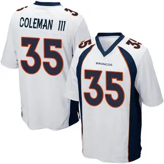 Denver Broncos Youth Douglas Coleman III Game Jersey - White