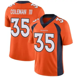 Denver Broncos Youth Douglas Coleman III Limited Team Color Vapor Untouchable Jersey - Orange