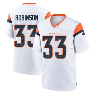 Denver Broncos Youth Jaden Robinson Game 2nd Jersey - White