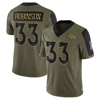 Denver Broncos Youth Jaden Robinson Limited 2021 Salute To Service Jersey - Olive