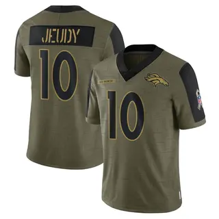 Denver Broncos Youth Jerry Jeudy Limited 2021 Salute To Service Jersey - Olive
